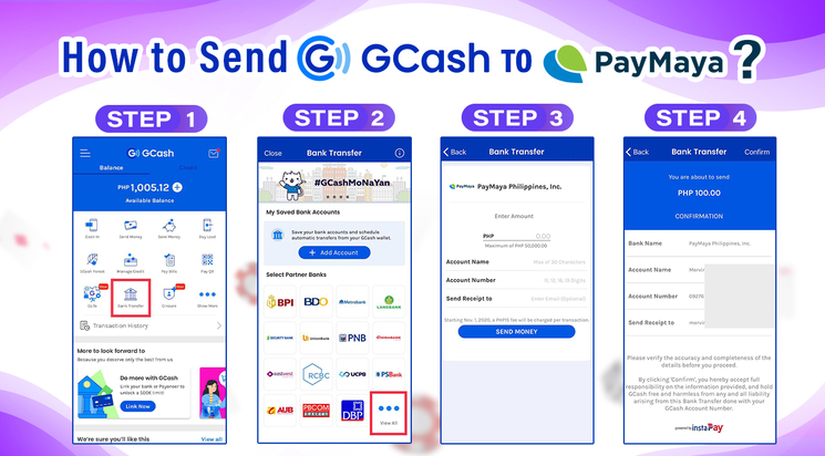 How to send Gcash to paymaya